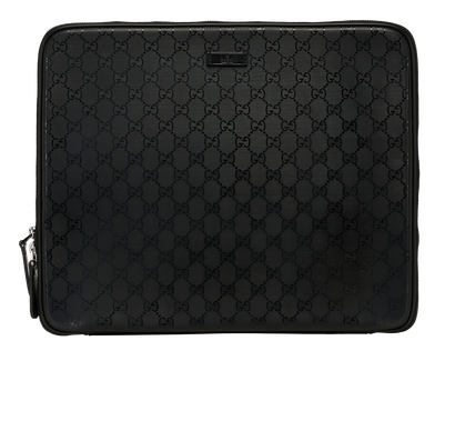 Gucci GG Laptop Case, &pound;295, Accessories, Black, Canvas, Front view